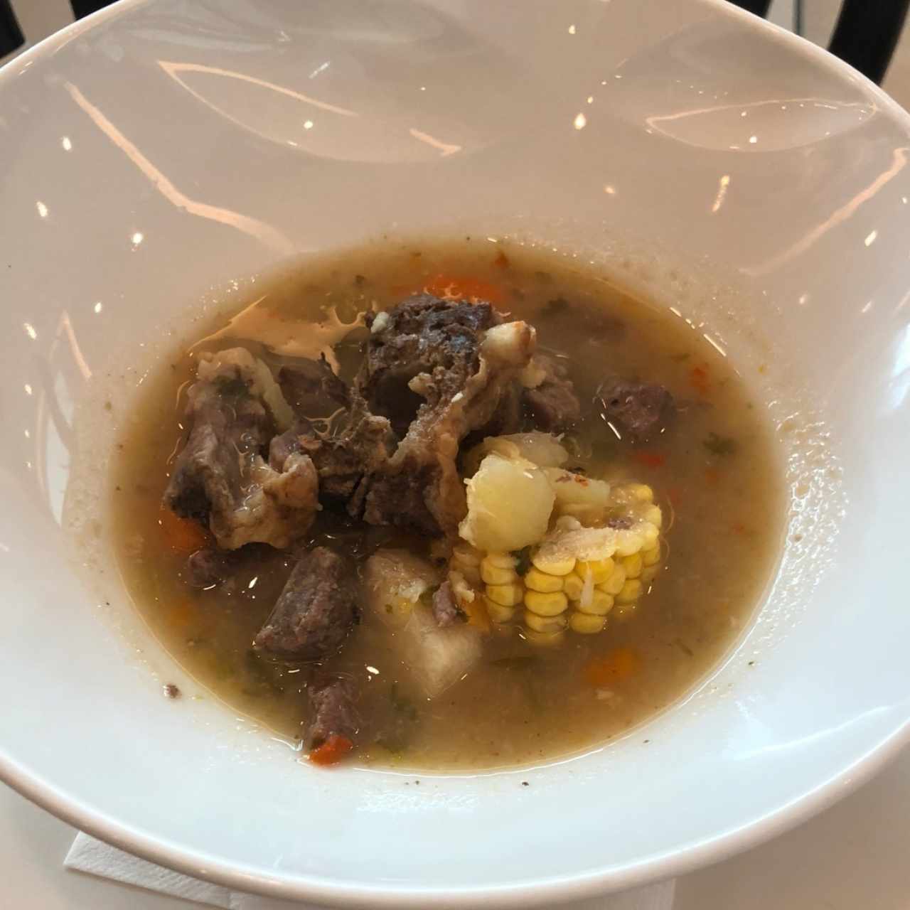 sopa de carne, media porción