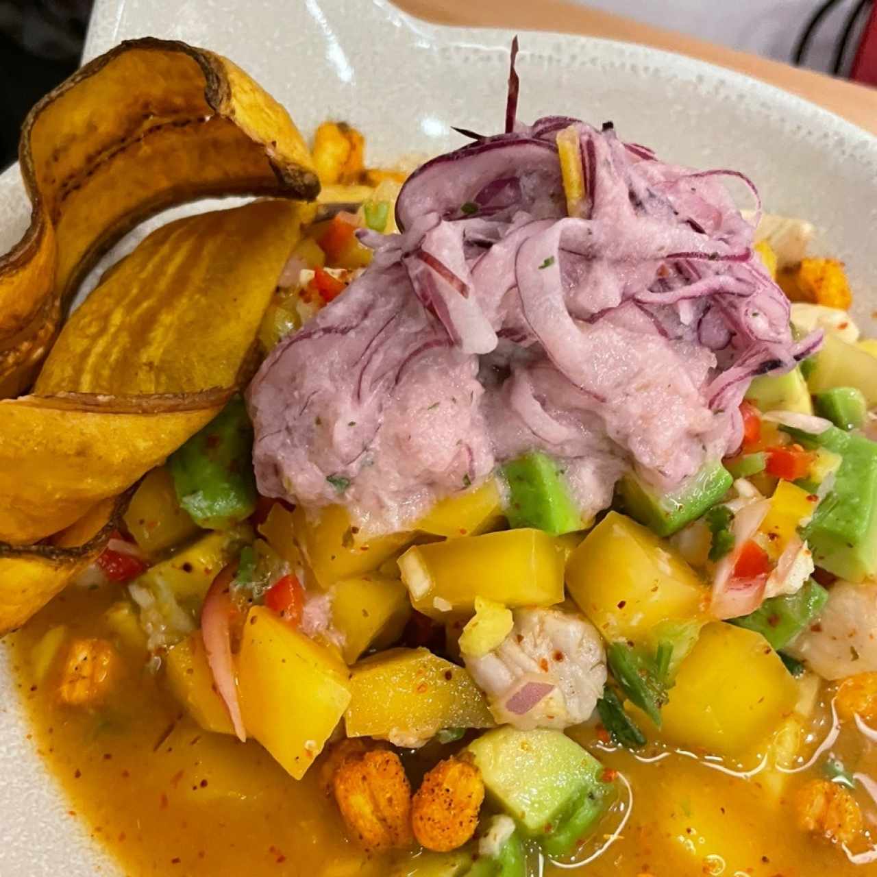 Ceviche de Mango y Agucate