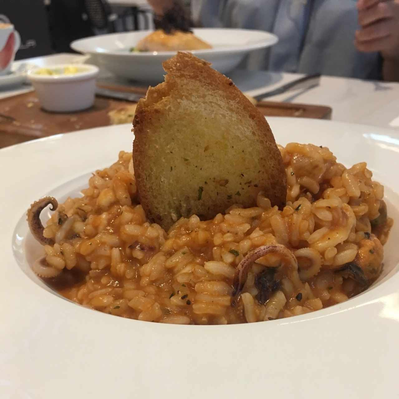 Risotto de mariscos. 