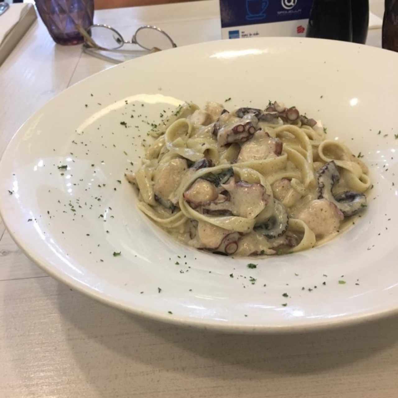 fetuccini de tentaculos de pulpo! 