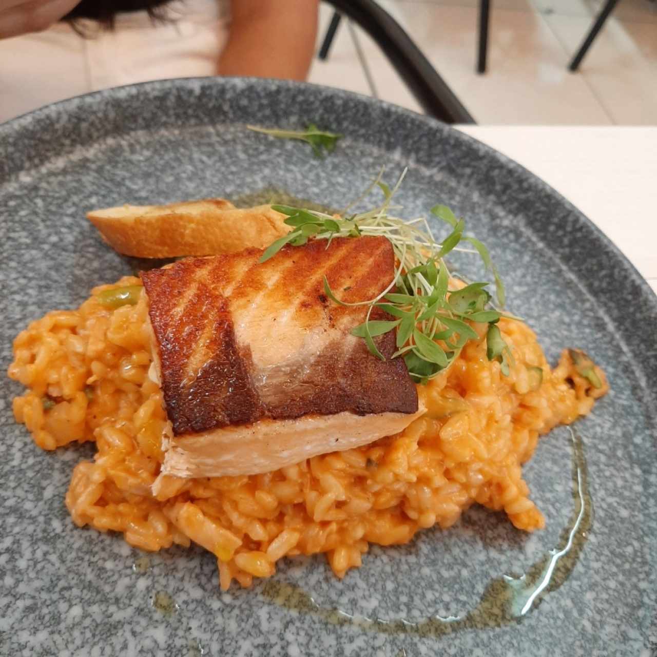 Risotto de salmon