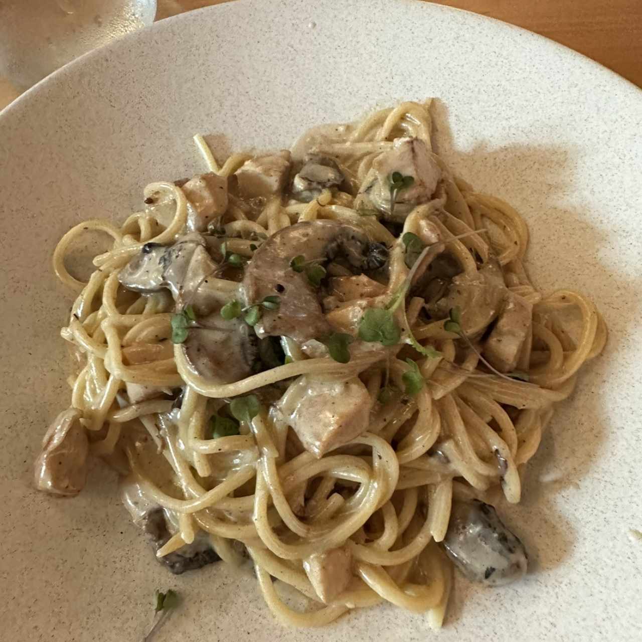 Pasta Al Gusto - Pollo, Hongos y Bechamel