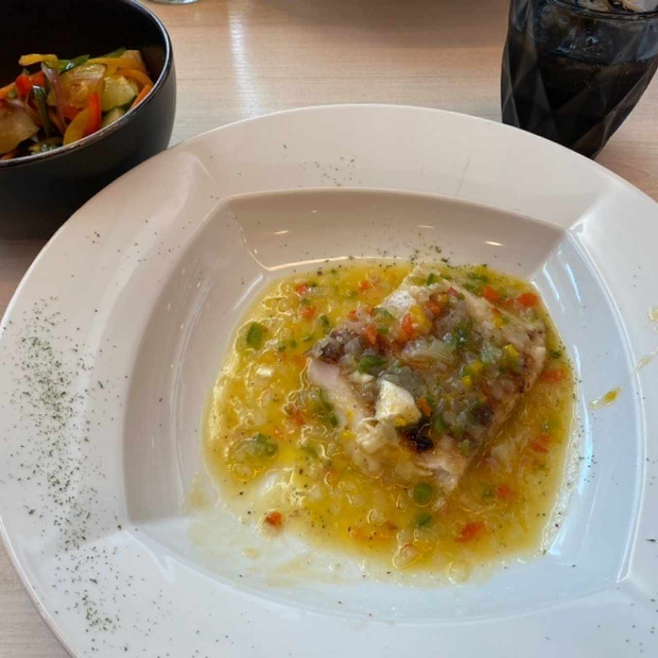 Filete de Corvina al ajillo