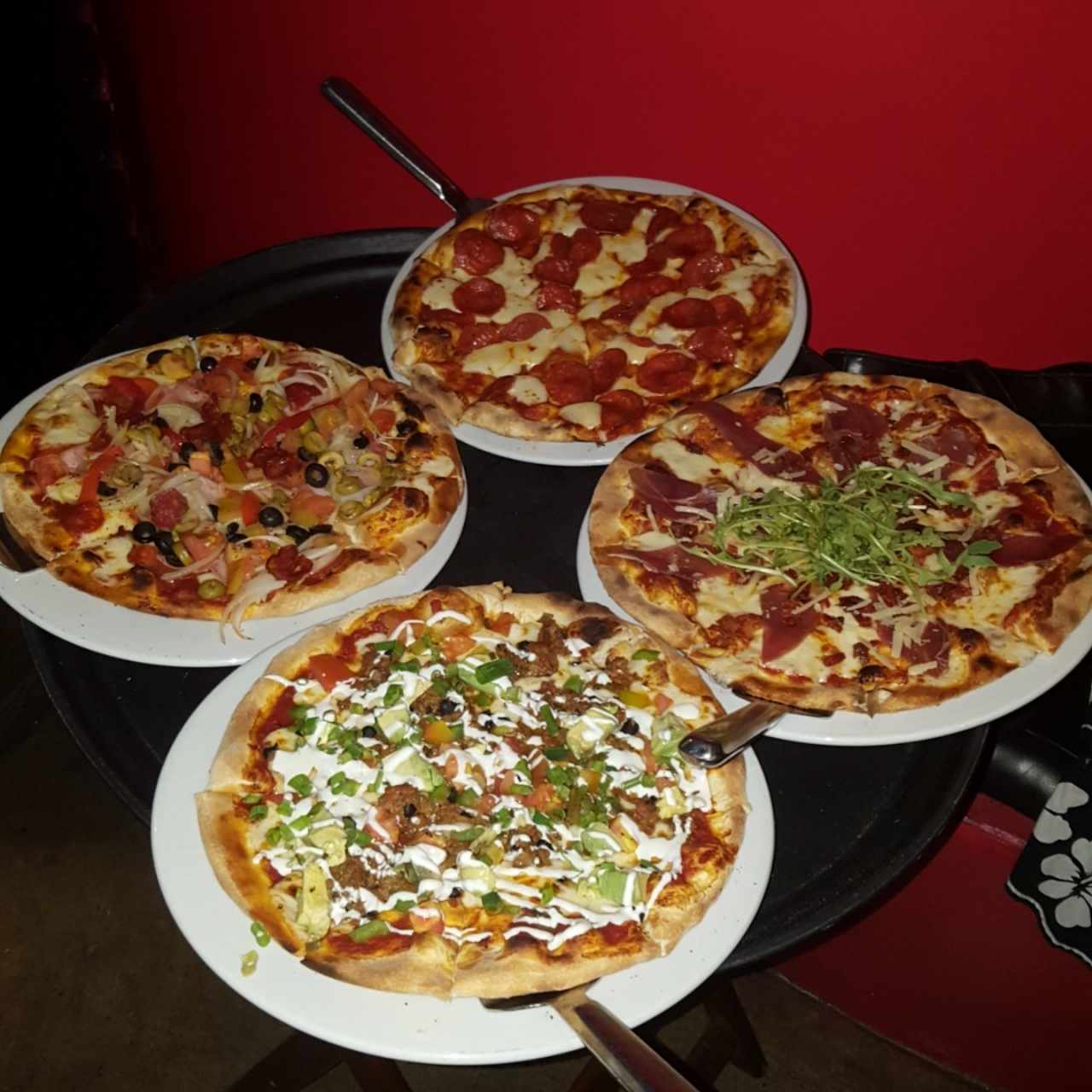 Pizzas Brava, Diabla, Peperoni y Mexicana