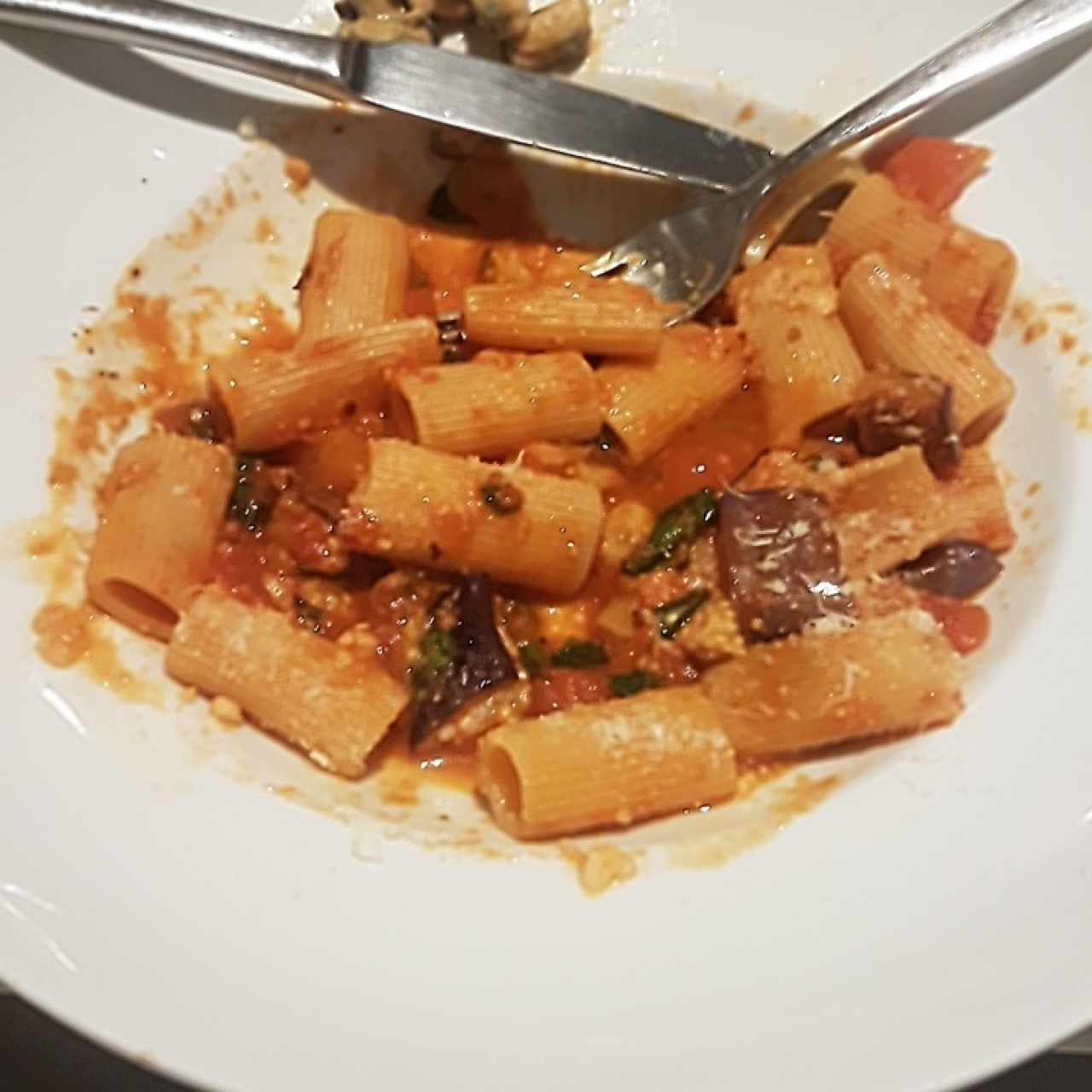 Menú - Rigatoni alla Siciliana