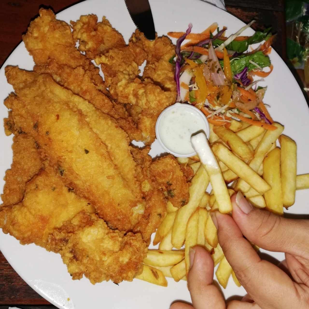 filete de pescado apanado