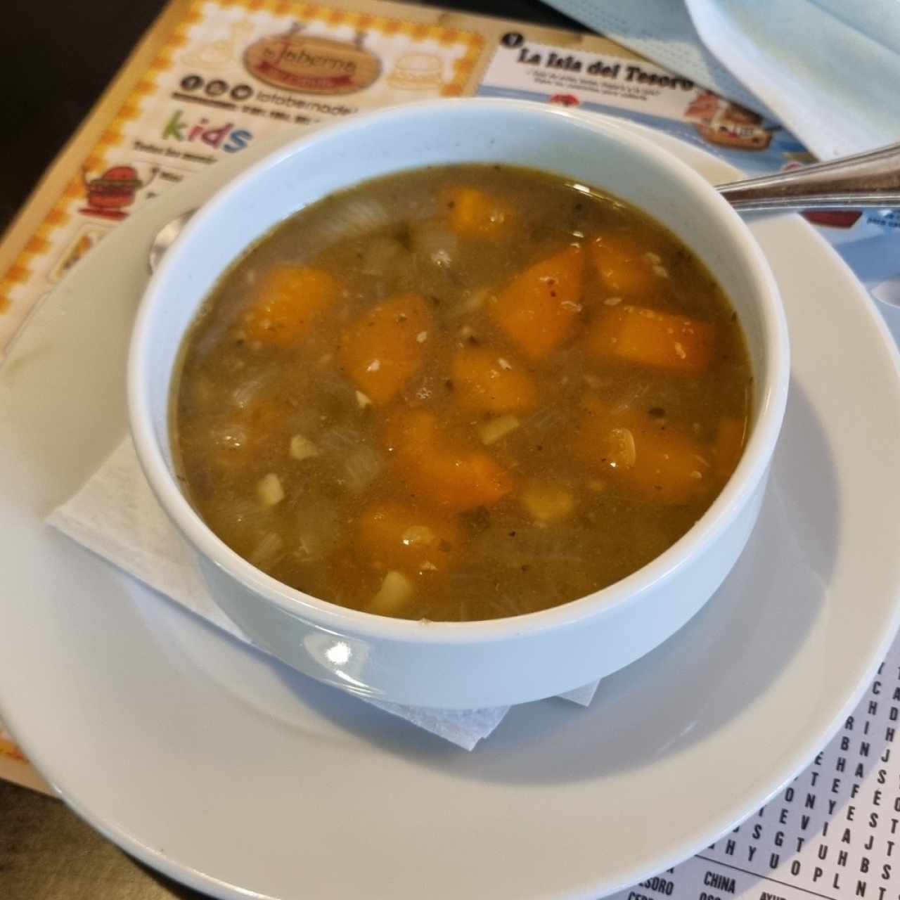 Entrada Sopa de Lentenjas- Menú Ejecutivo