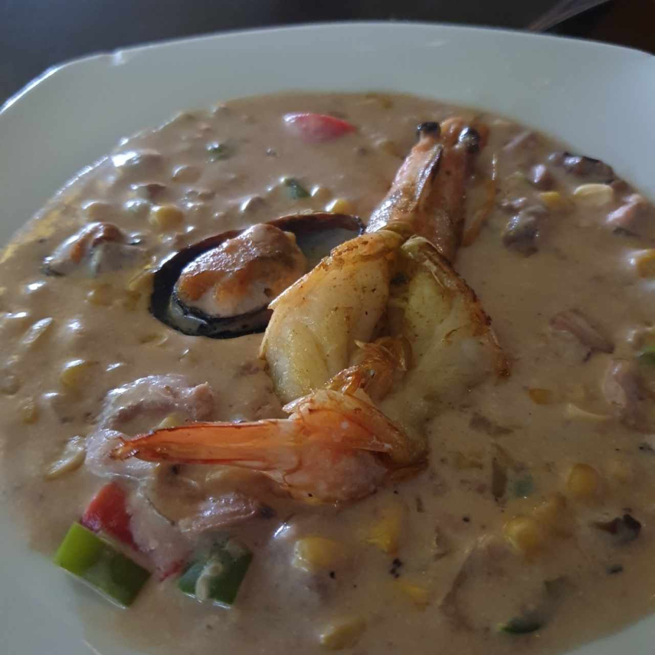 Chupé de mariscos