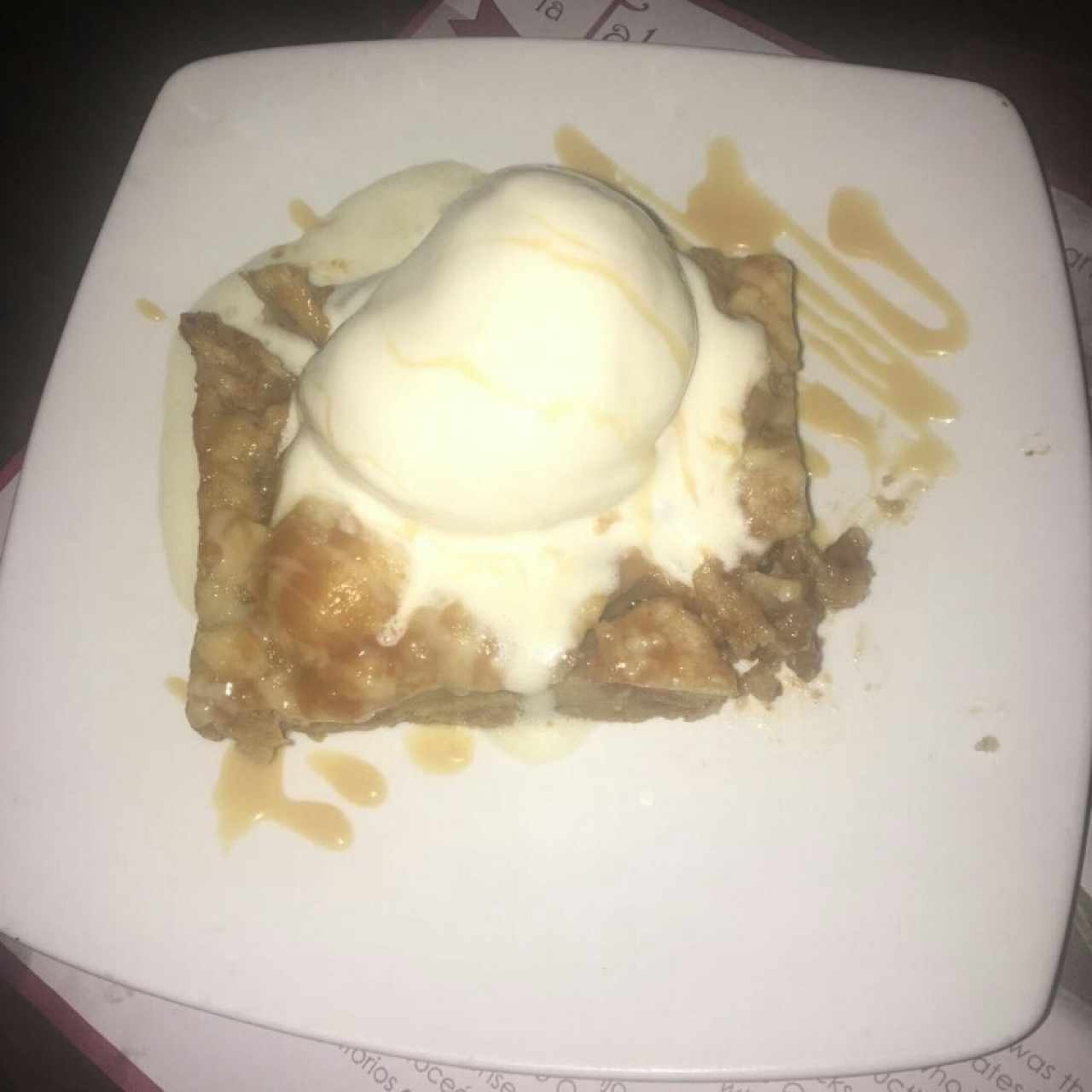 pie de manzana con helado