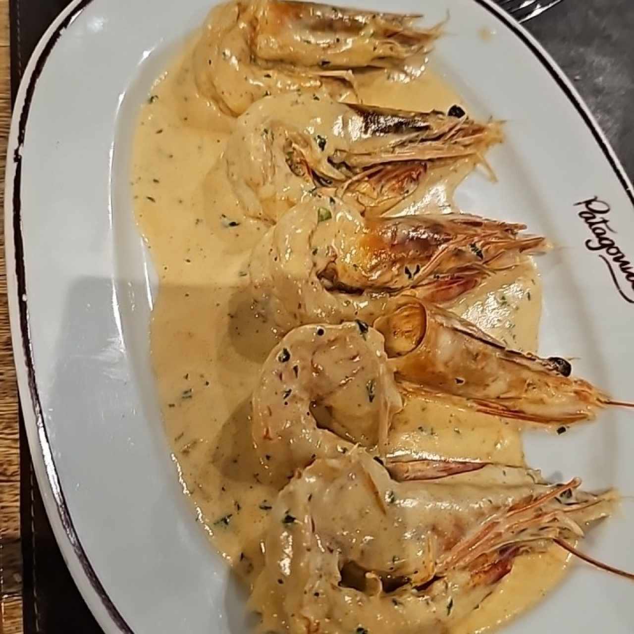 Langostinos a la Crema con Coñac