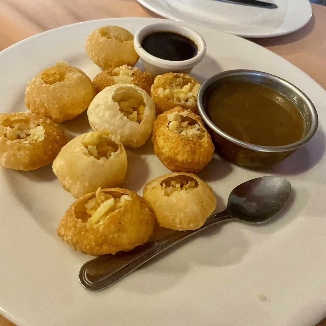 Pani Puri (Snacks relleno de papa)