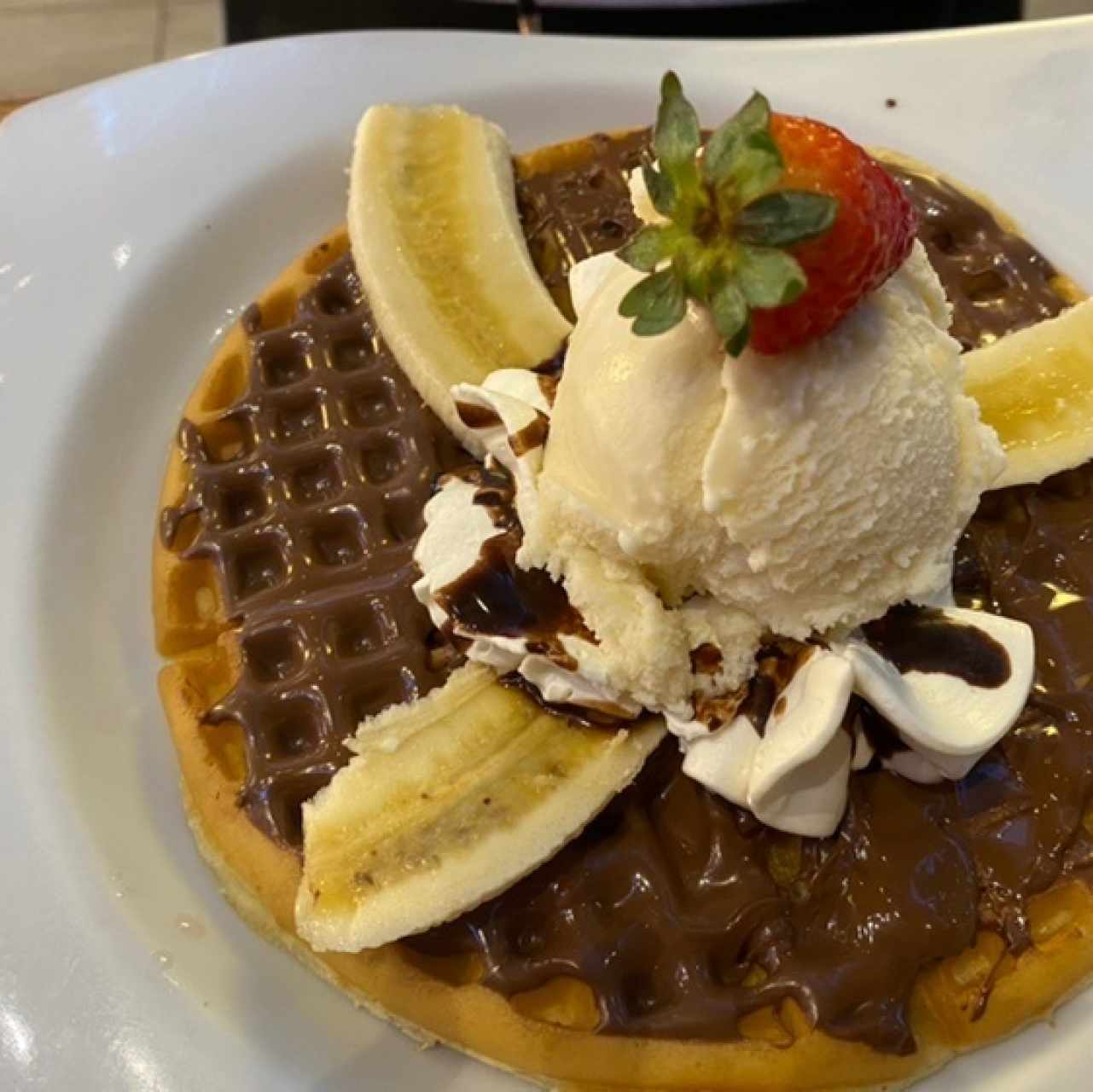 Waffle NUTELLA y Banano