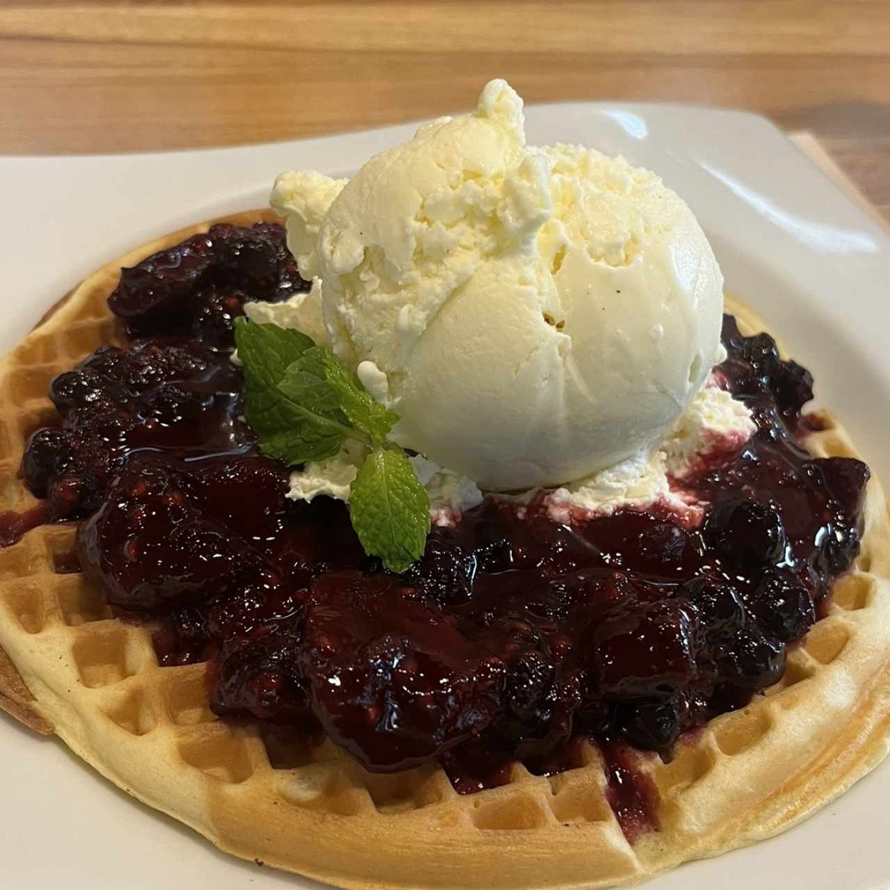 Waffles frutos del bosque 