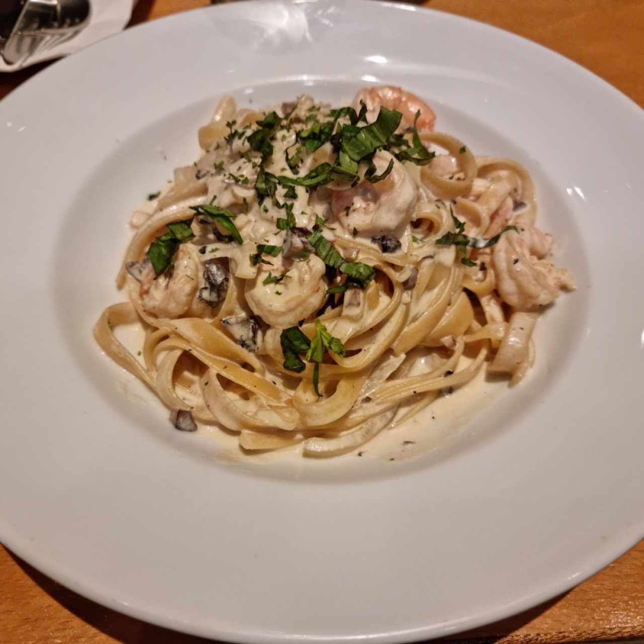 Pastas - Fettuccine con camarones