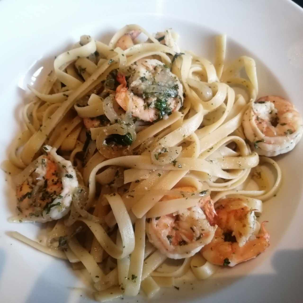 Pastas - Fettuccine con camarones