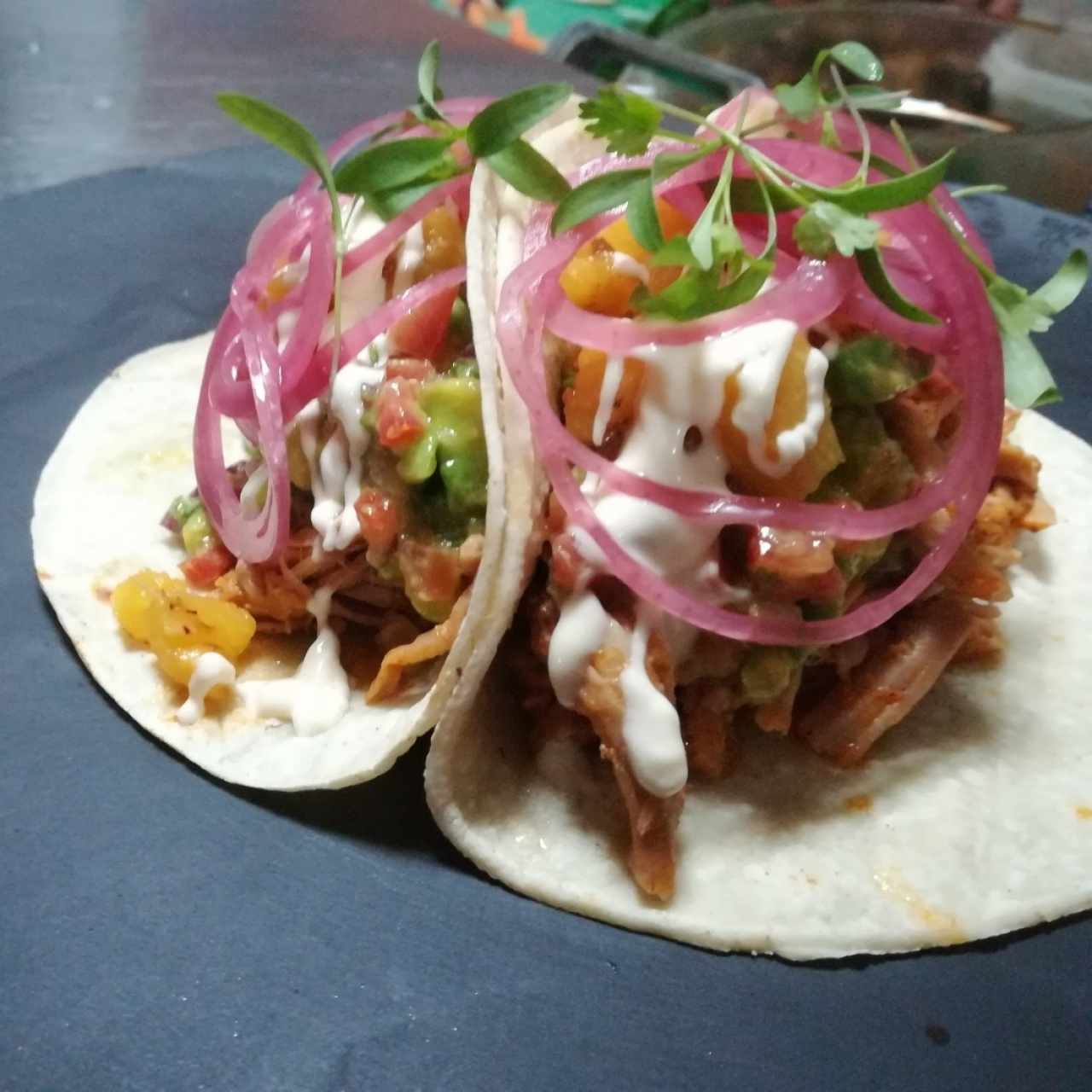 pulled pork tacos al pastor