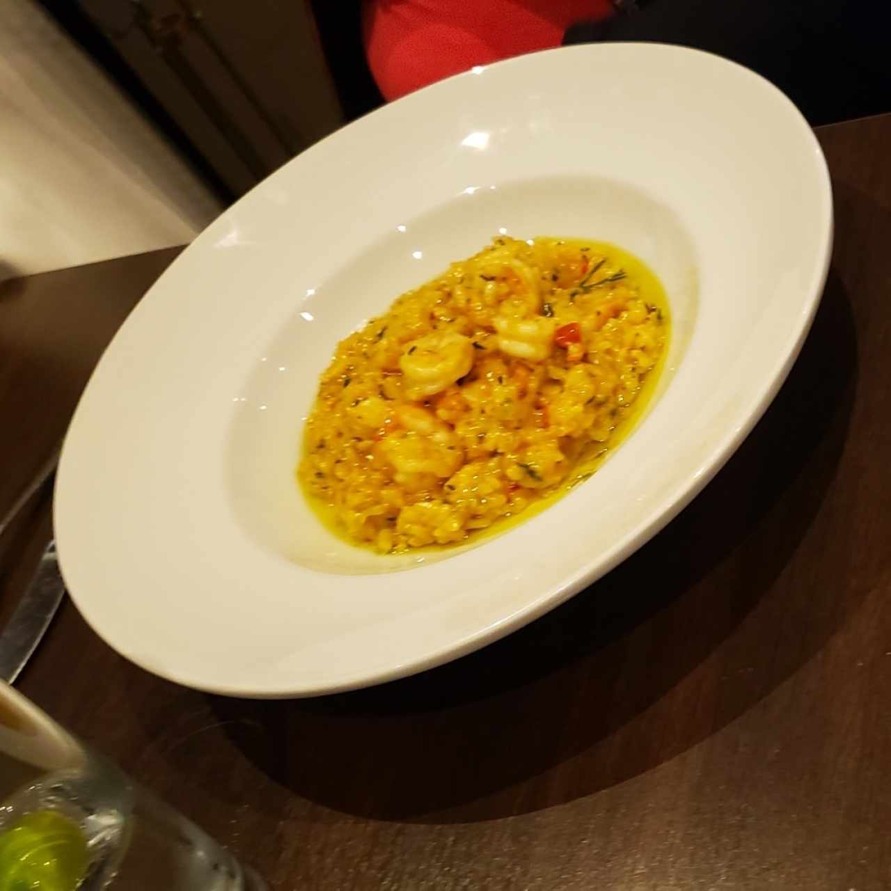 Risotto de camarones