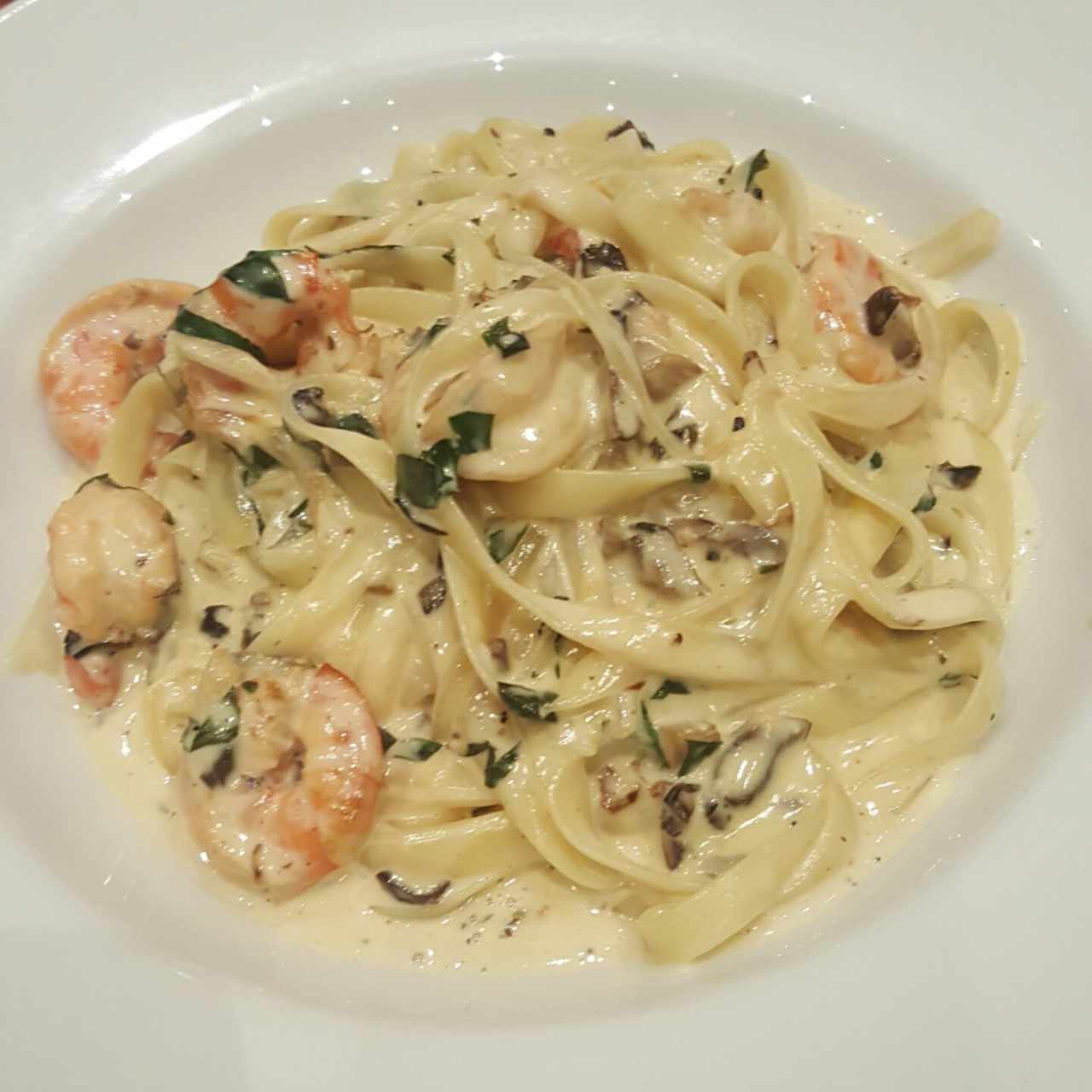 Pastas - Fettuccine con camarones