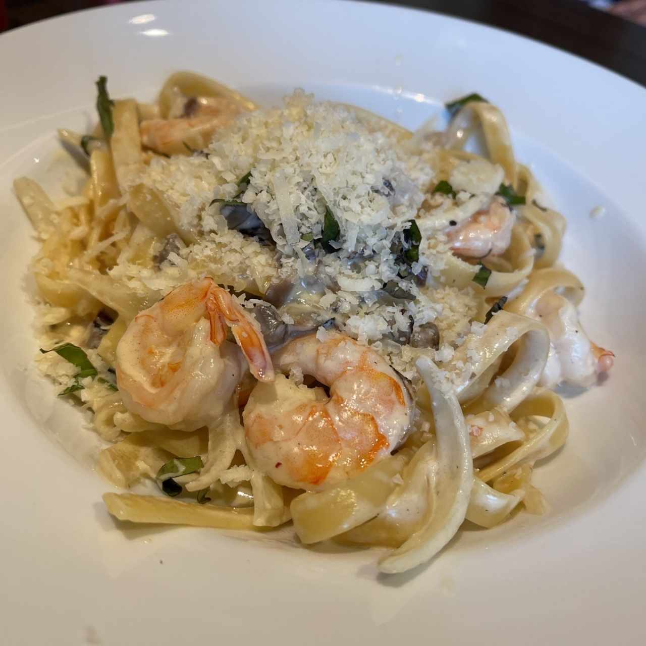 Pastas - Fettuccine con camarones