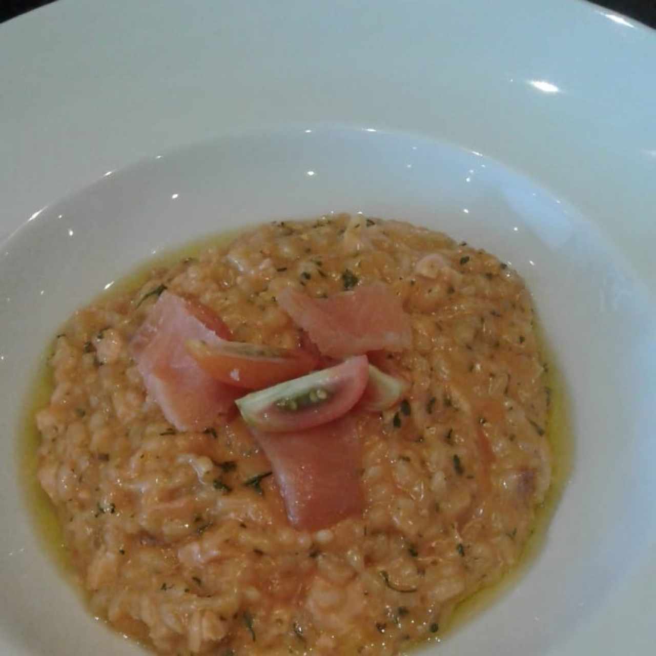 Risoto con salmon