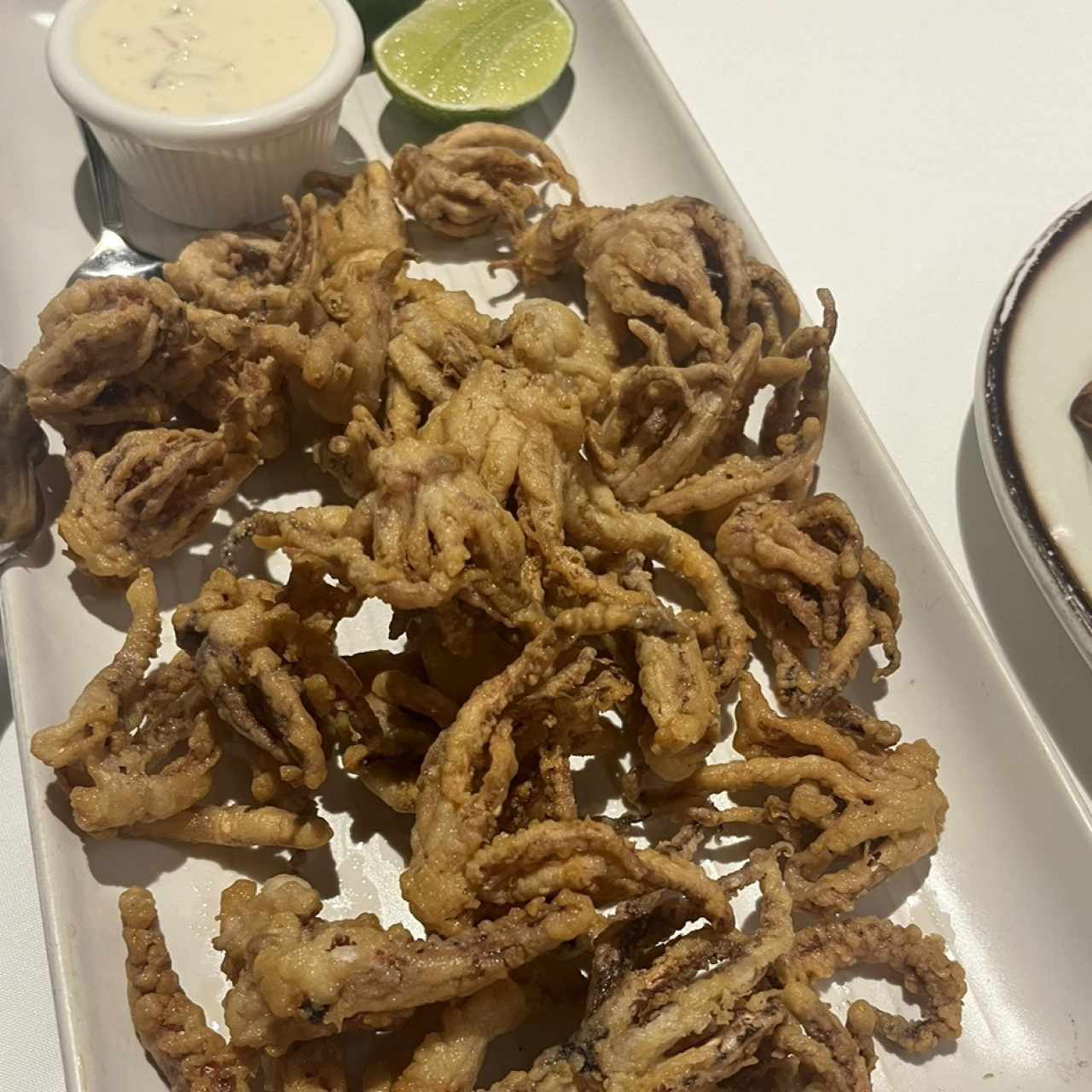 Arañitas de Calamar Fritas