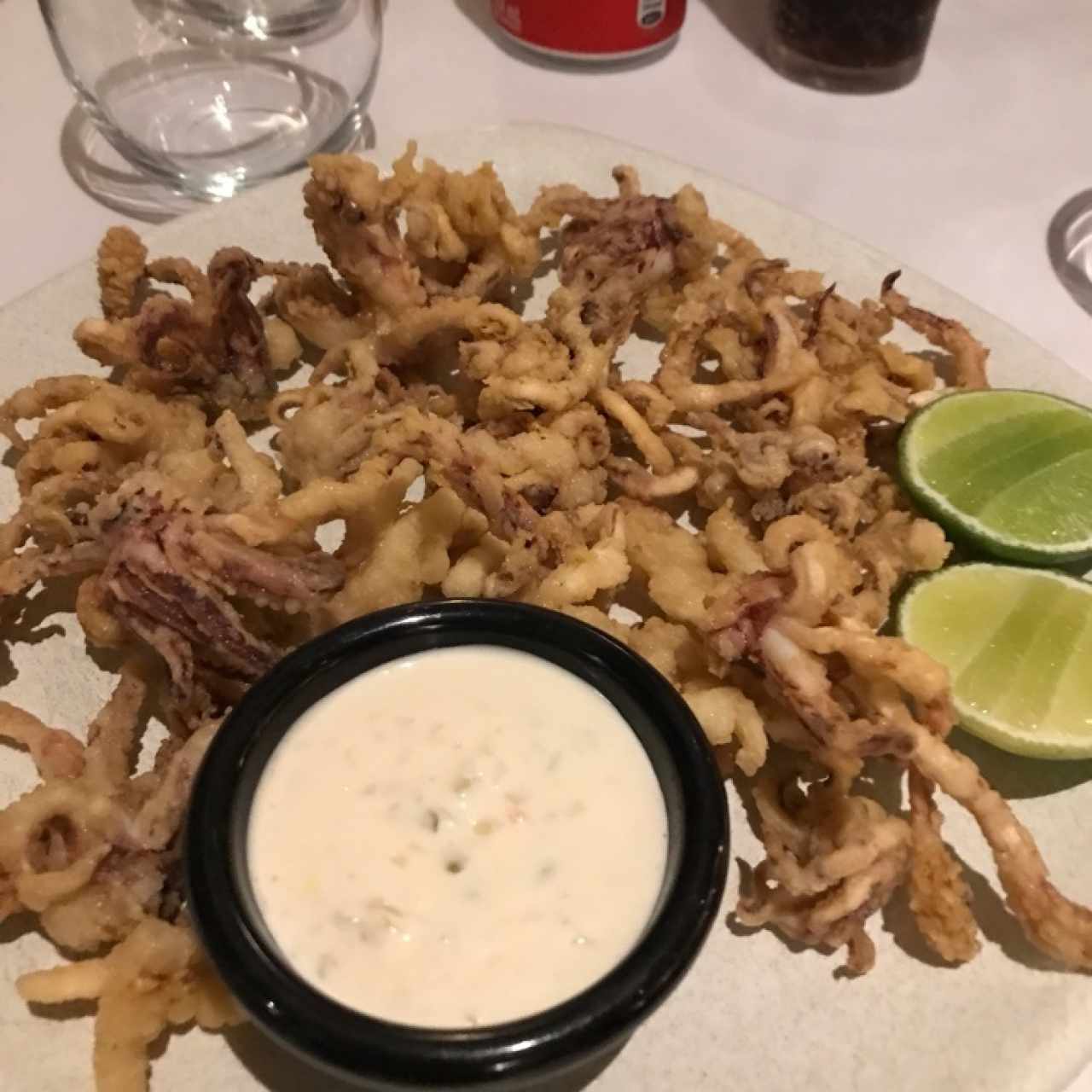 Arañitas de Calamar Fritas