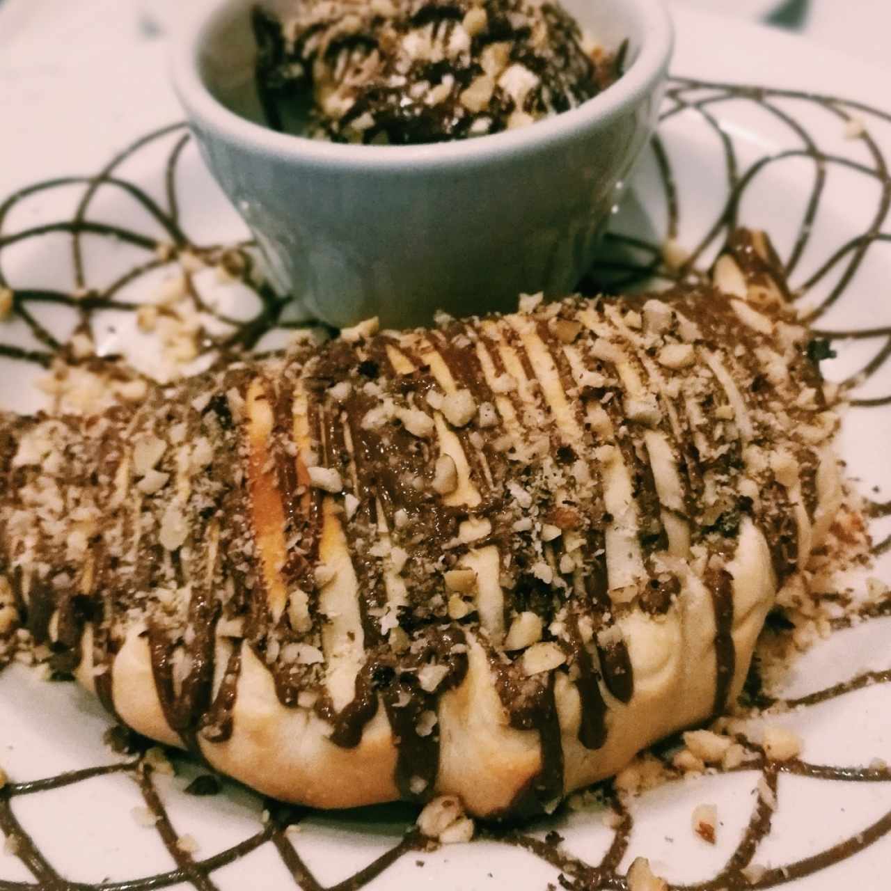 postre relleno de nutella