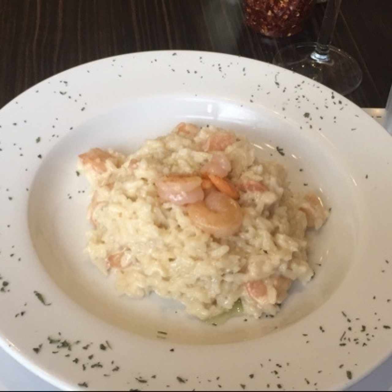 Risotto al mascarpone e gamberi al tartufo