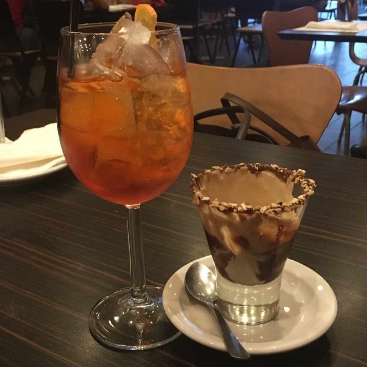 Crema fredda al café y Spritz