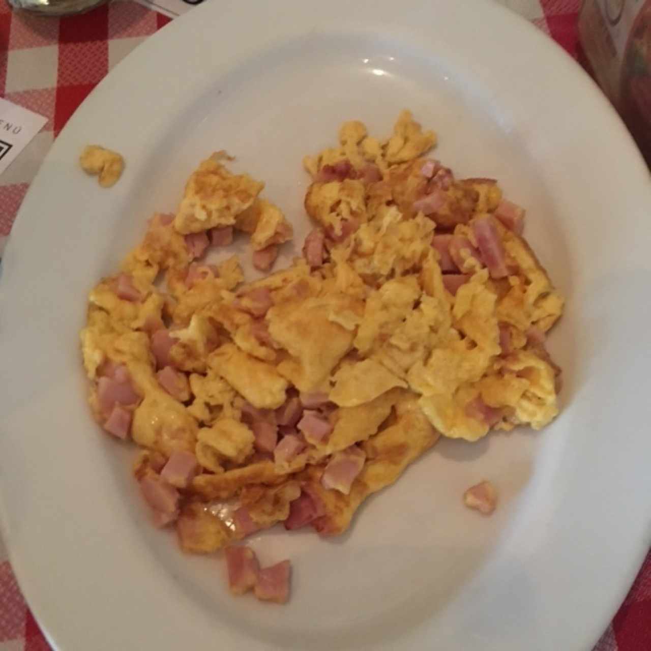 Huevos revueltos con jamón