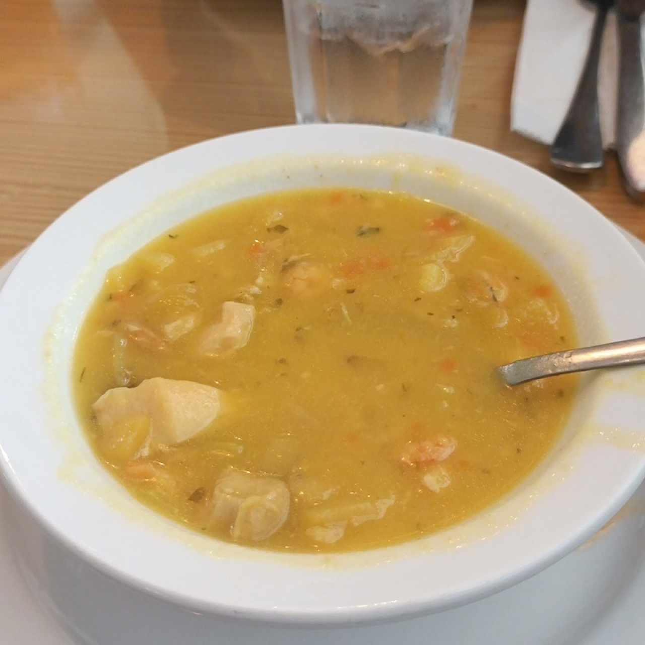 Entradas - Sopa de mariscos