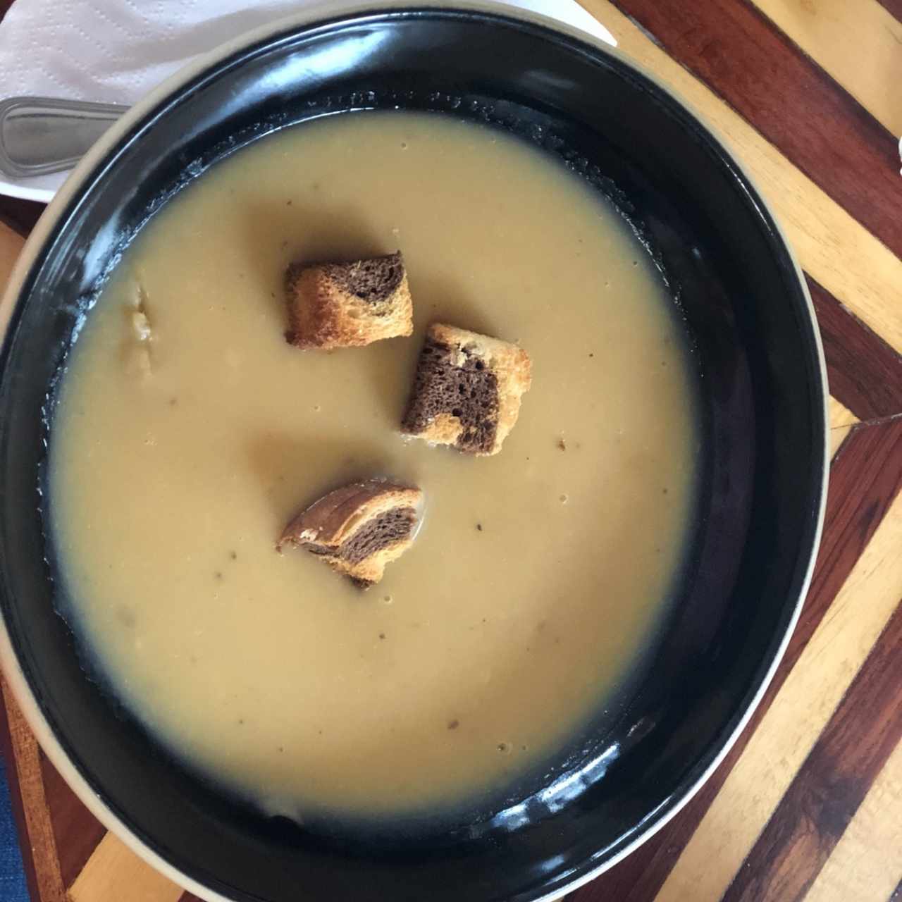 Sopa del día: crema de papas 