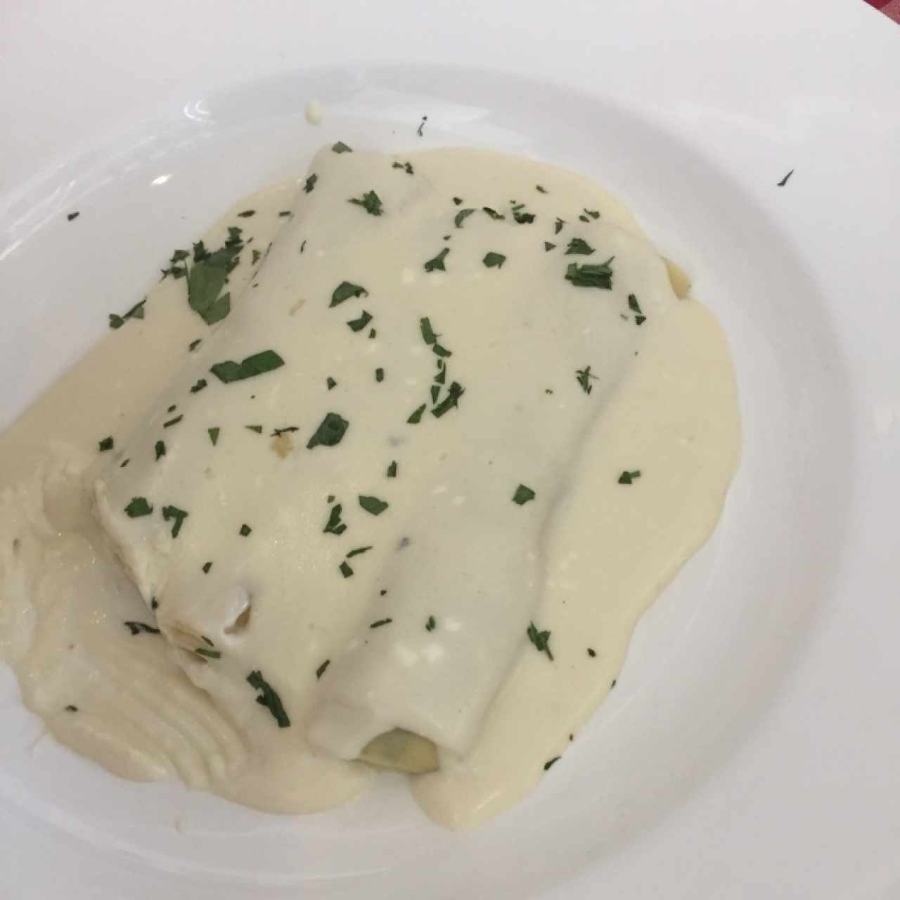 canelones con queso rricotta