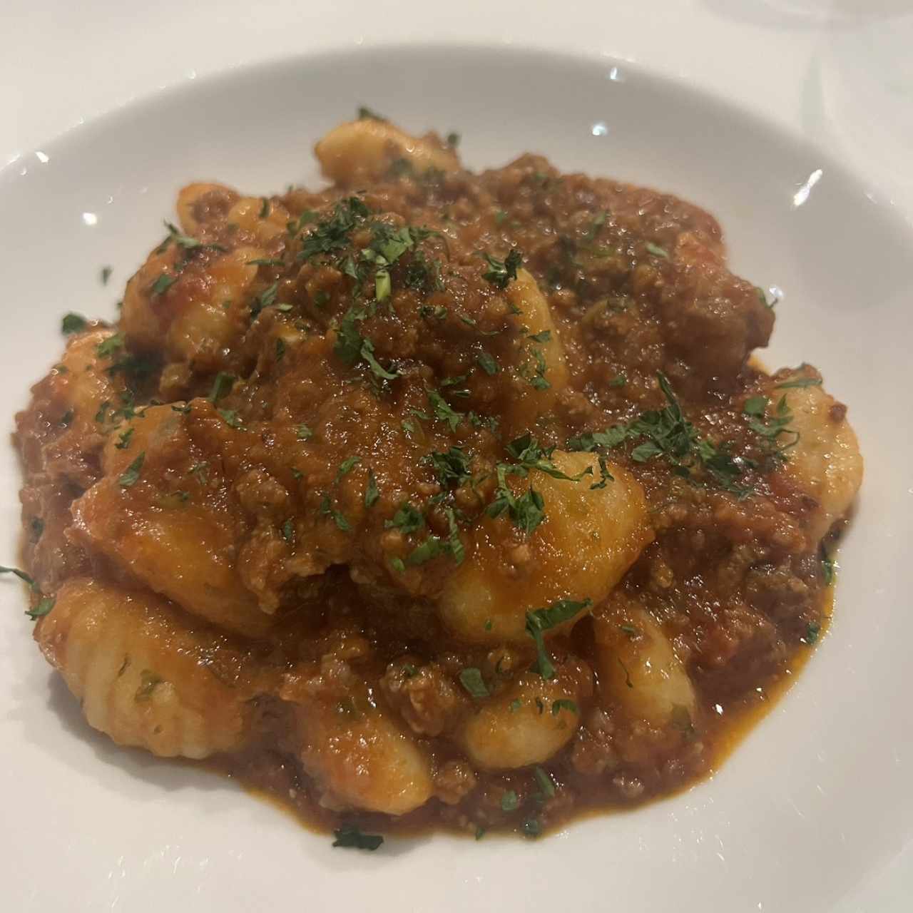 Gnocchi gluten free a la bolognesa