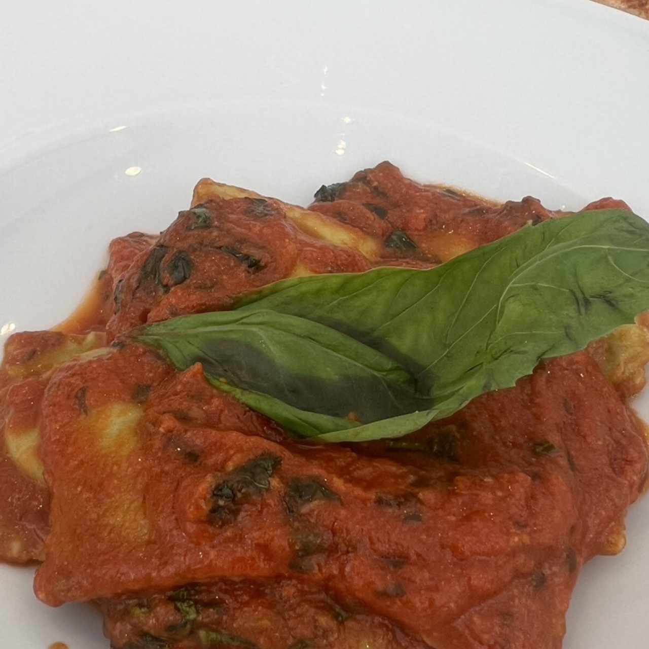 Ravioli de ricotta y espinaca