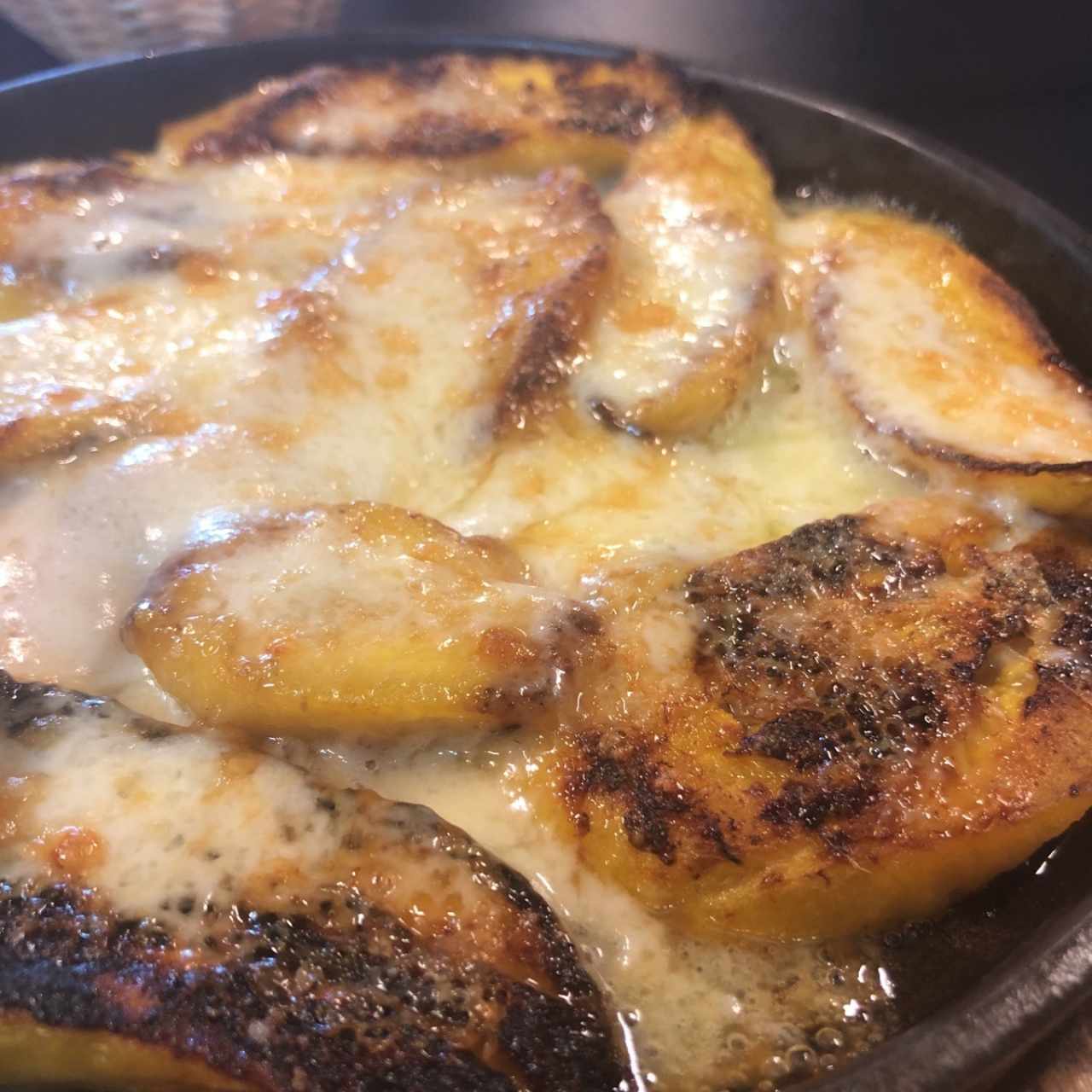 tabla de platano con queso