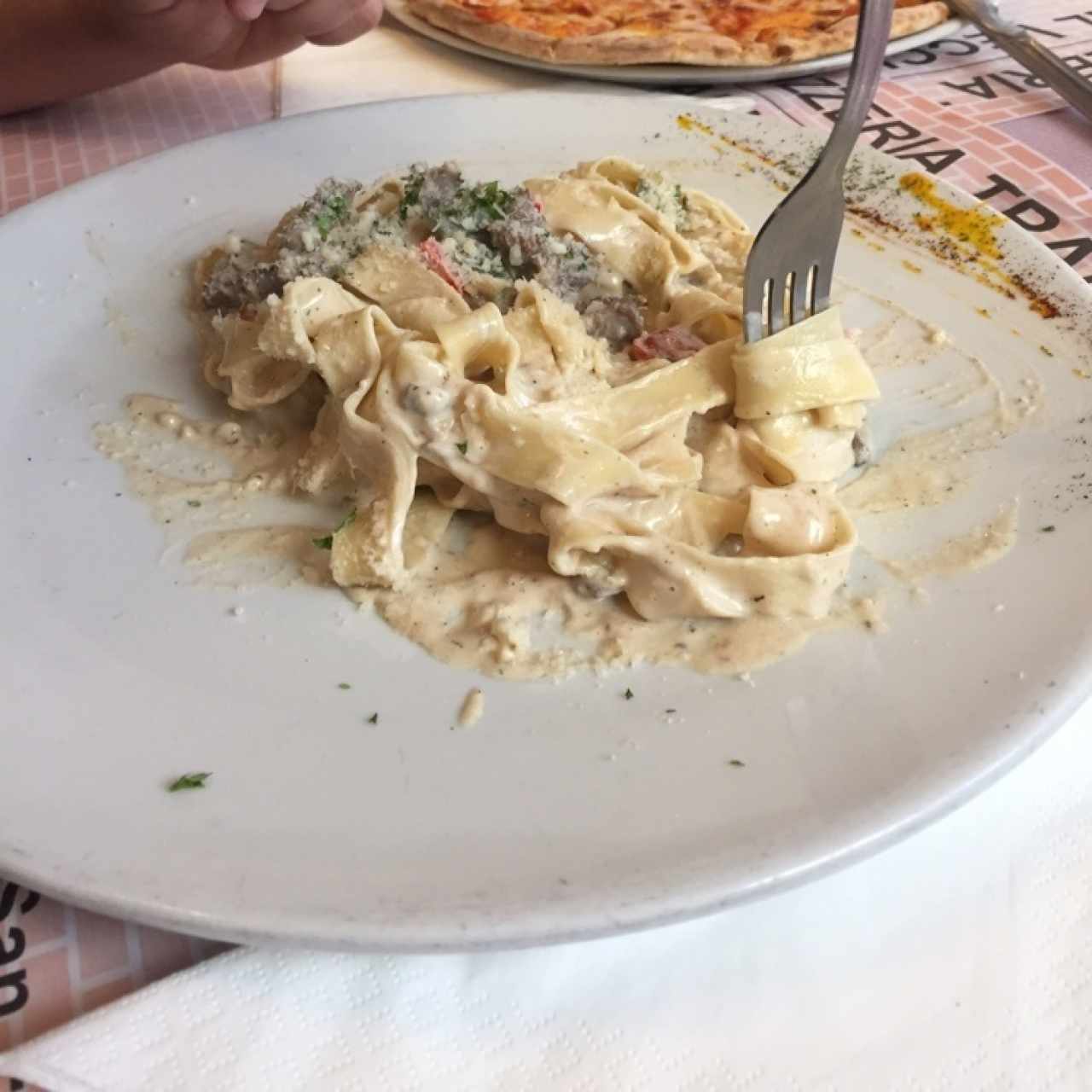 fettucini con lomito