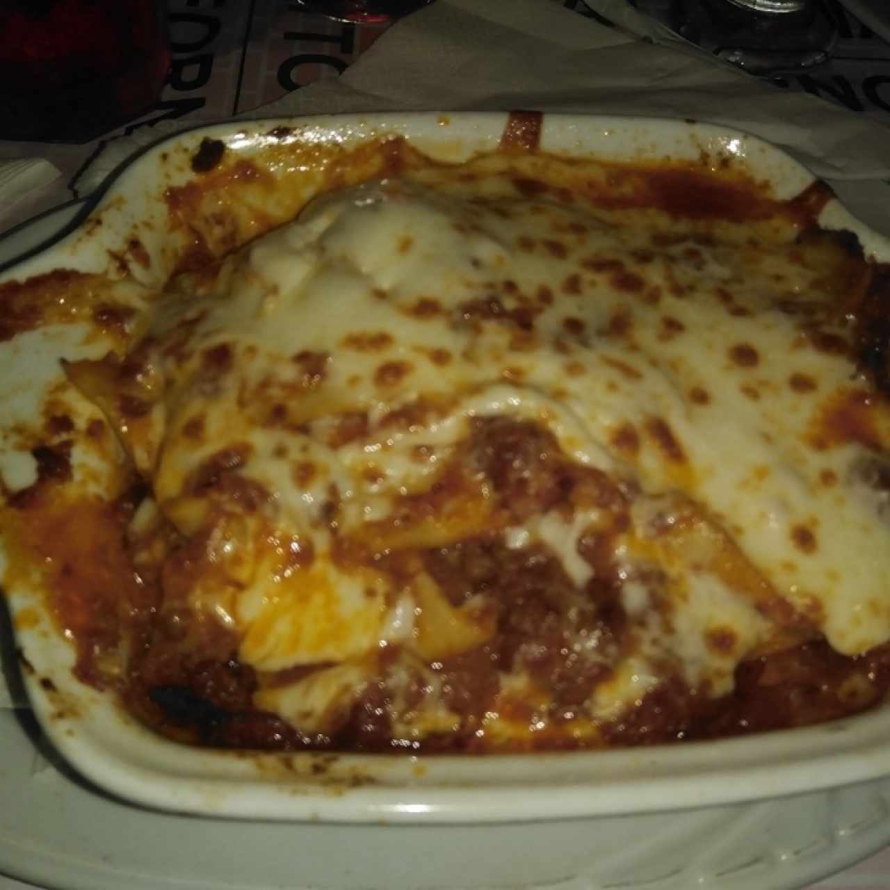 lasagña carne gratinada