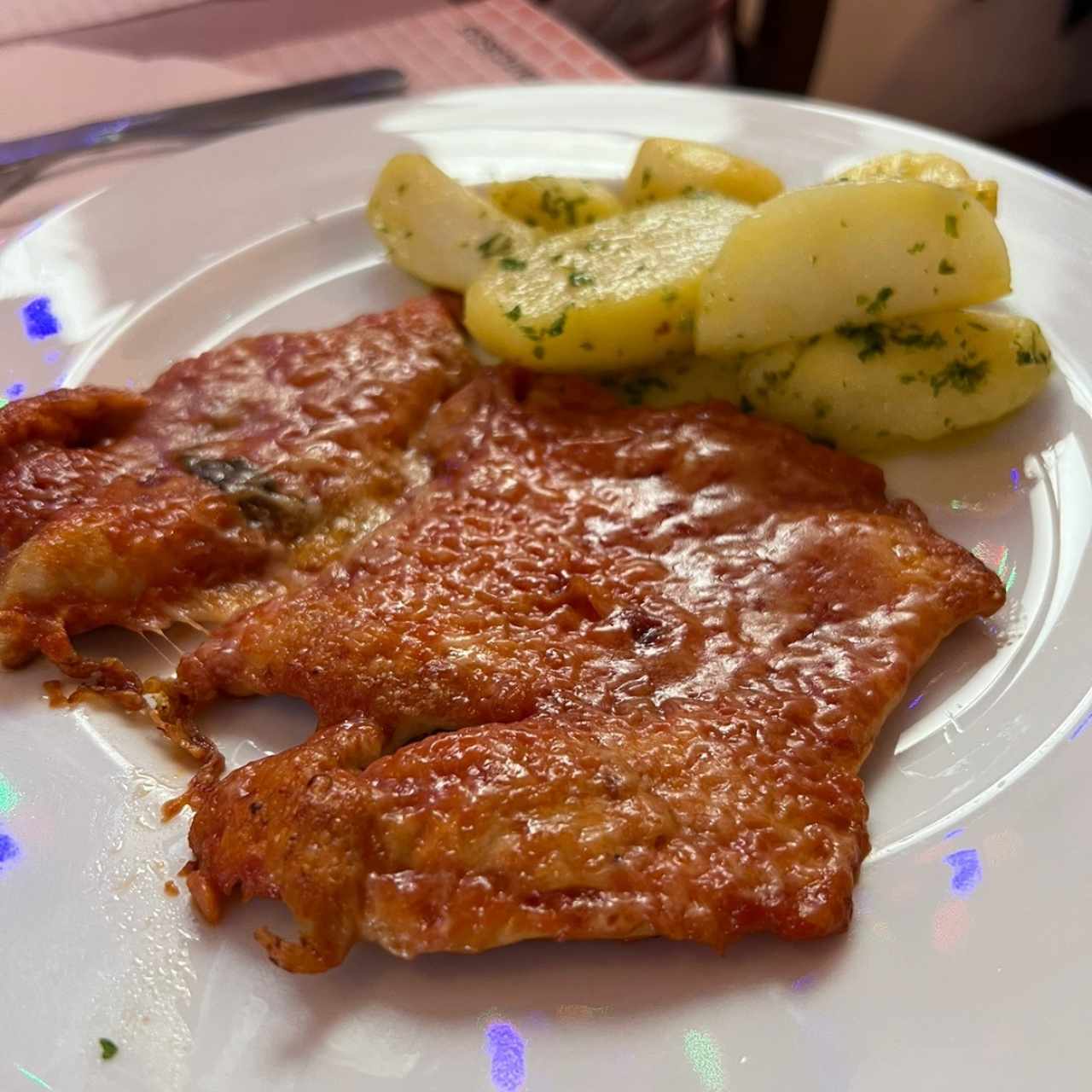 Milanesa de pollo a la parmesana