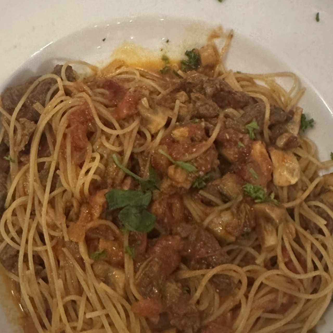 Pasta allo spezzatino di manzo