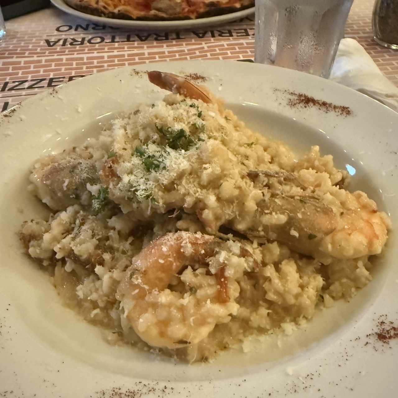 Risotto de langostinos y tomate seco