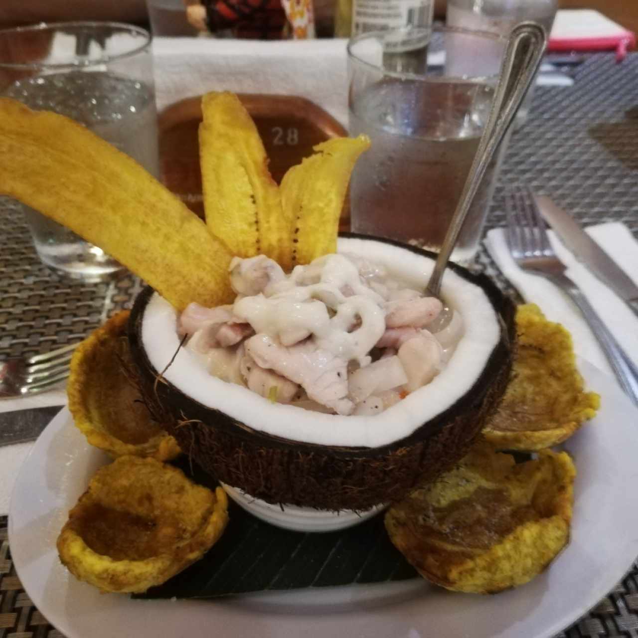 ceviche con coco