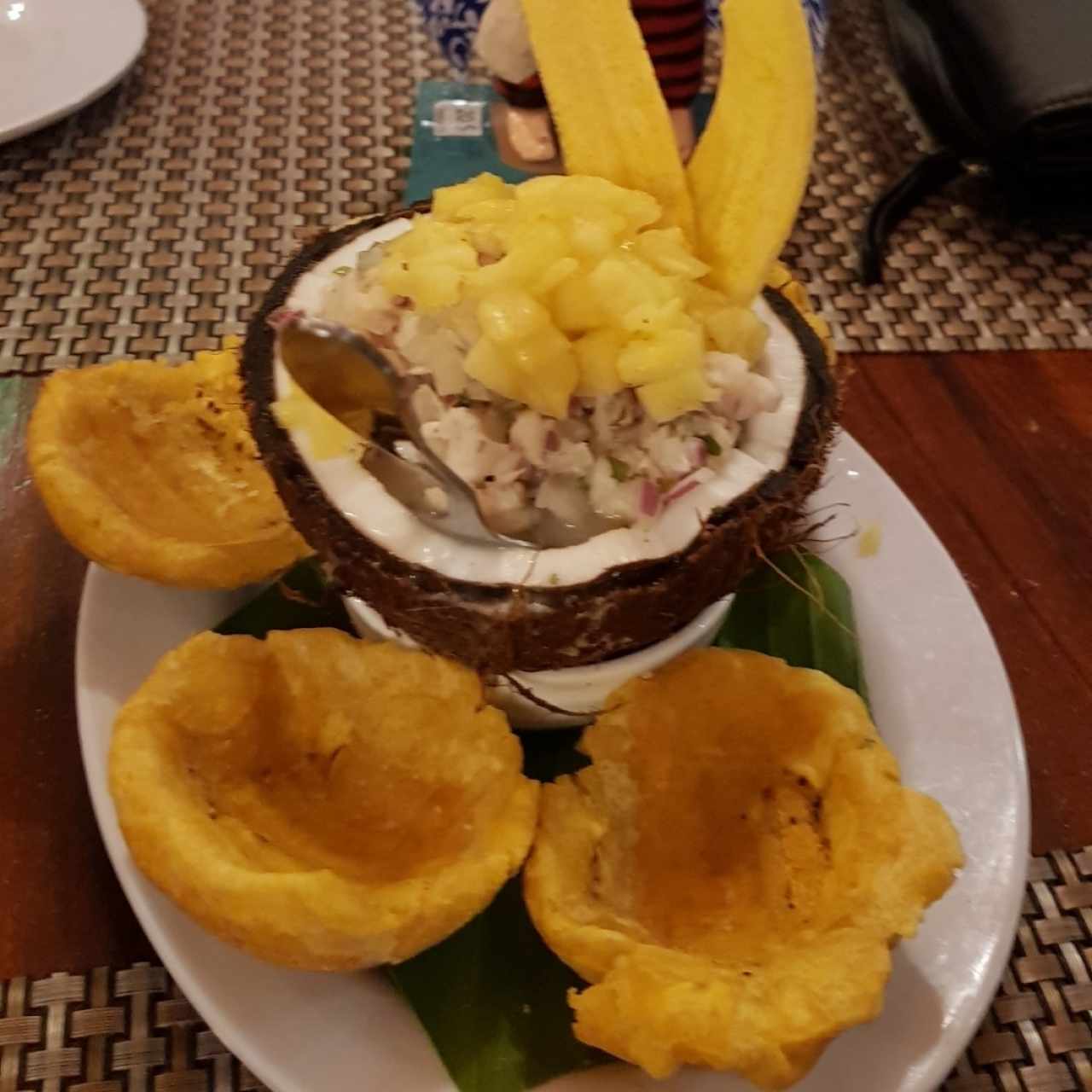 Ceviche Diablico con piña