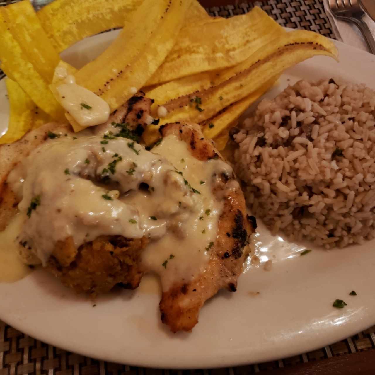 Pollo en salsa bechamel