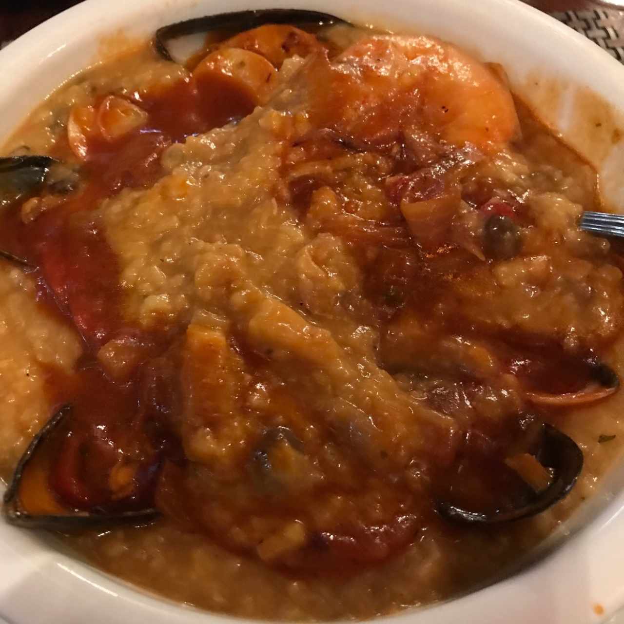 Guacho de mariscos