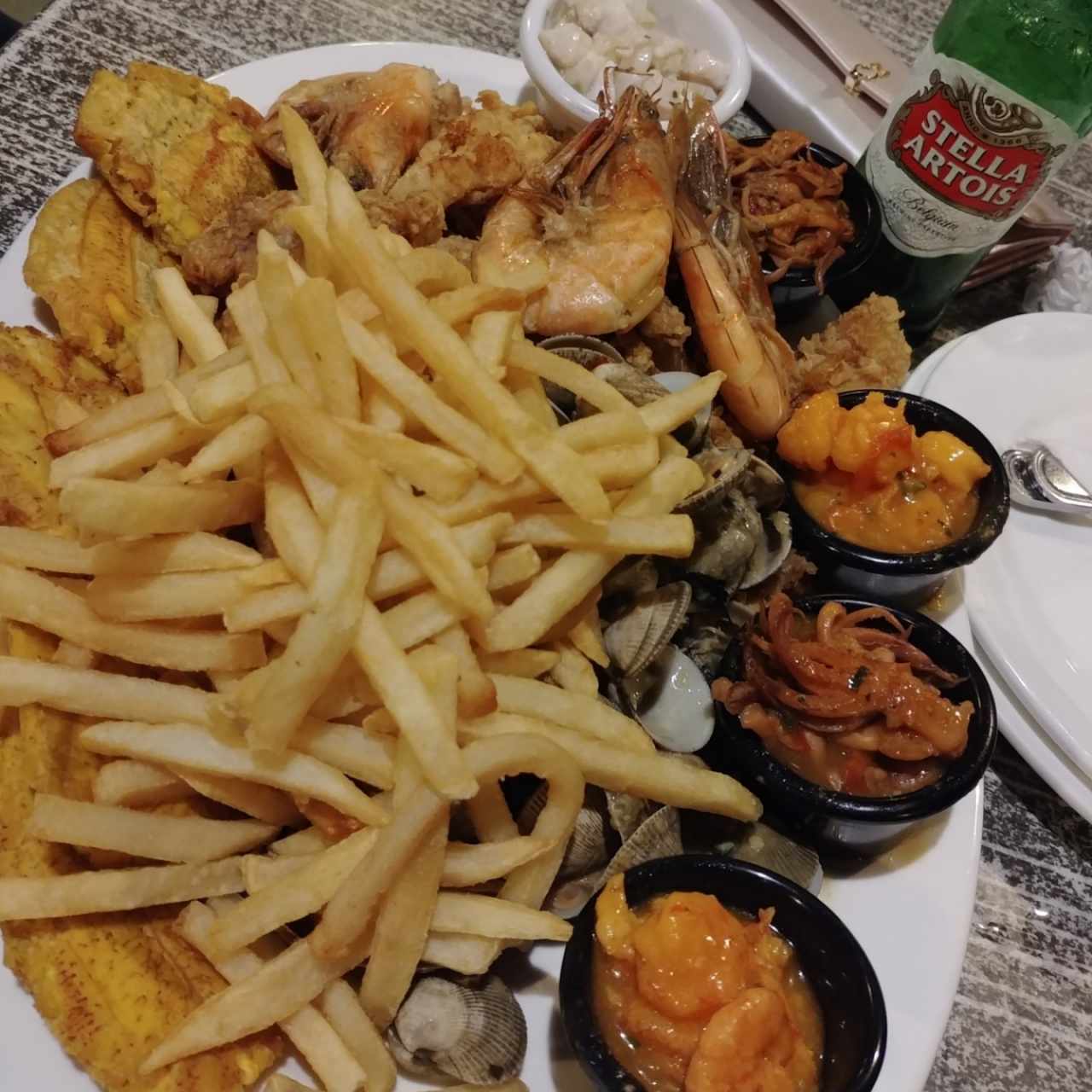 bandeja de mariscos