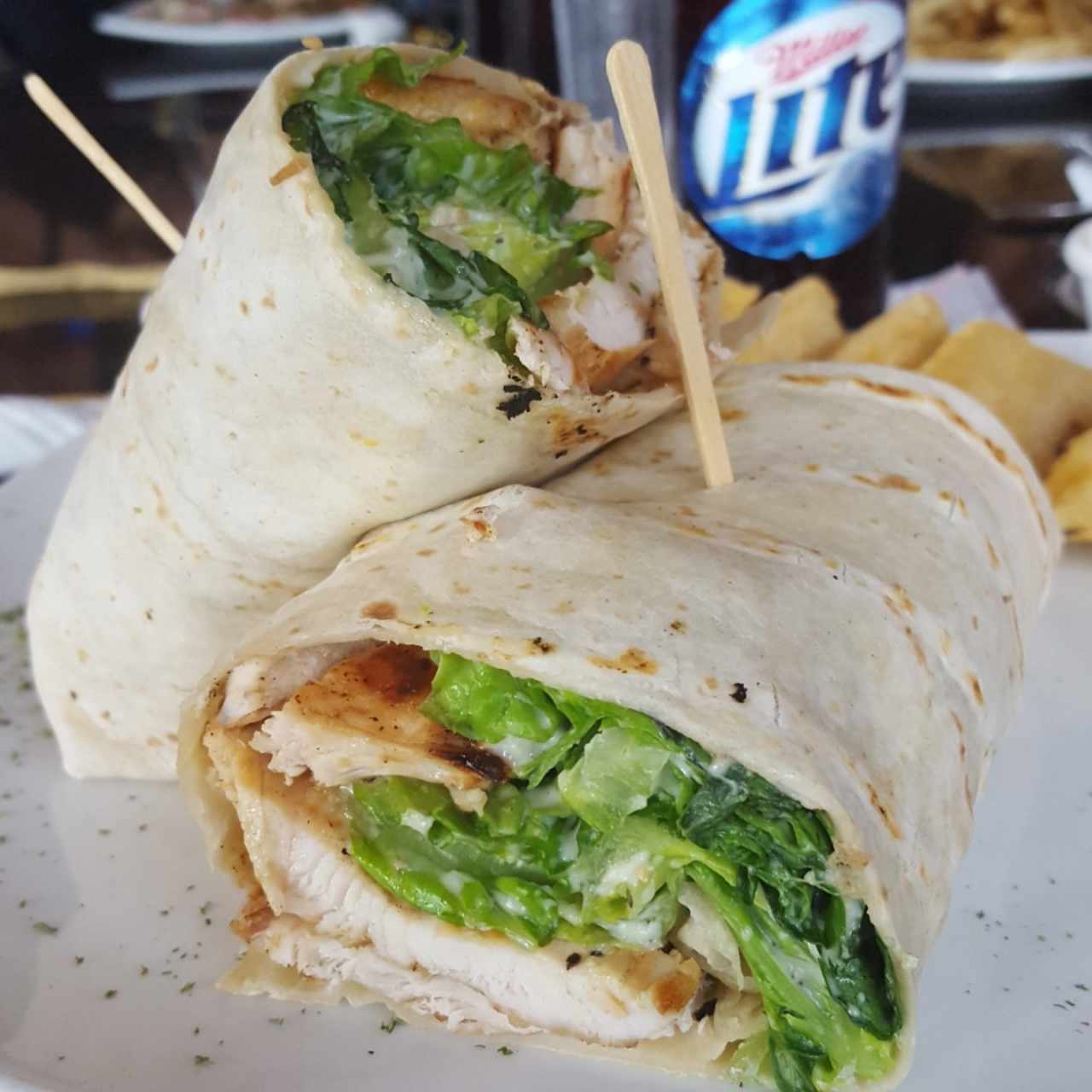 chicken caesar wrap