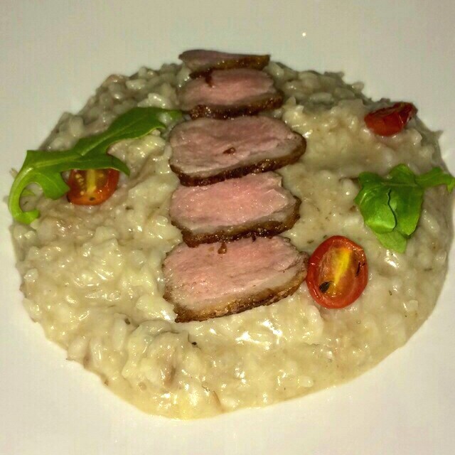 Risotto de pato ahumado