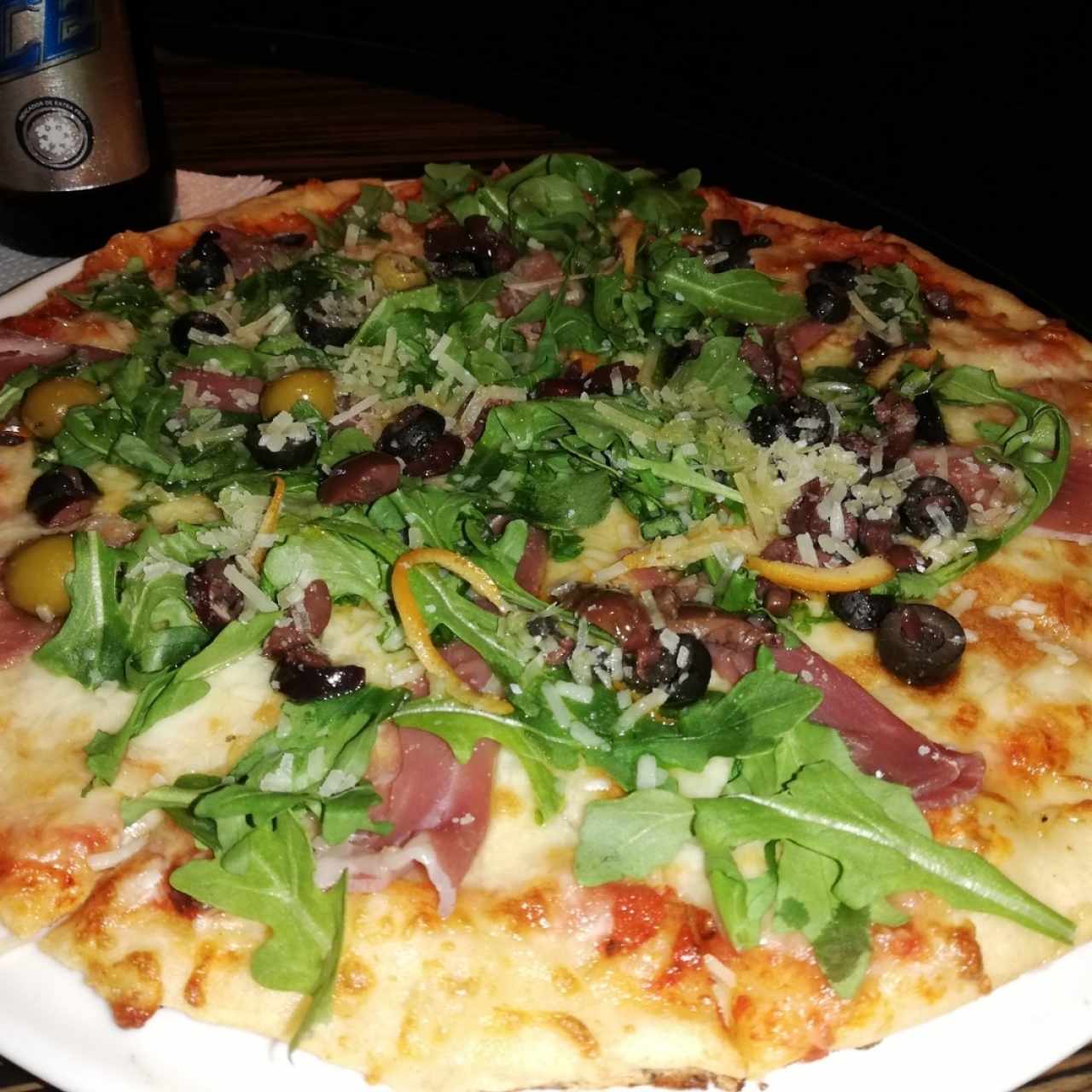 pizza de jamón serrano