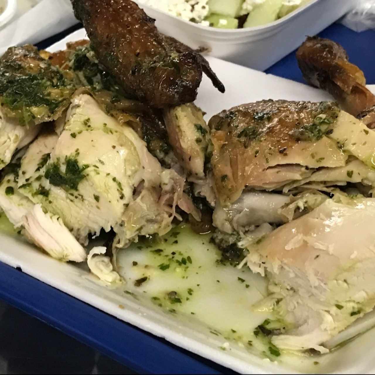 medio pollo asado